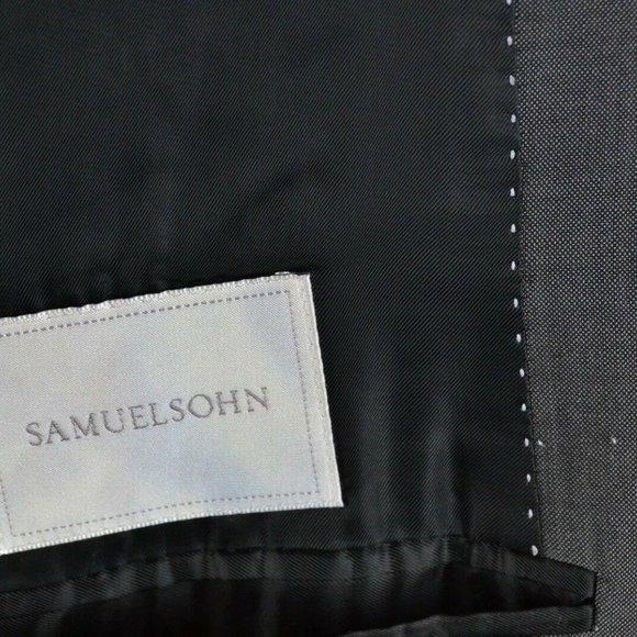 Samuelsohn Recent Solid Gray 100% Wool Sport Coat - Picture 7 of 7